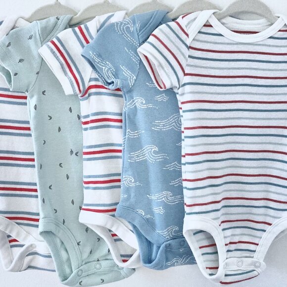 Baby Boy 0-3M Bodysuit Bundle - Blue - Carter's/Gap - Picture 2 of 11